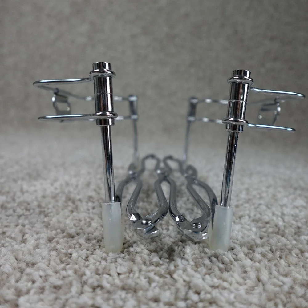 Chrome Expandable Trivet Adjustable Accordion Pot Holder Silver Kitchen Rack